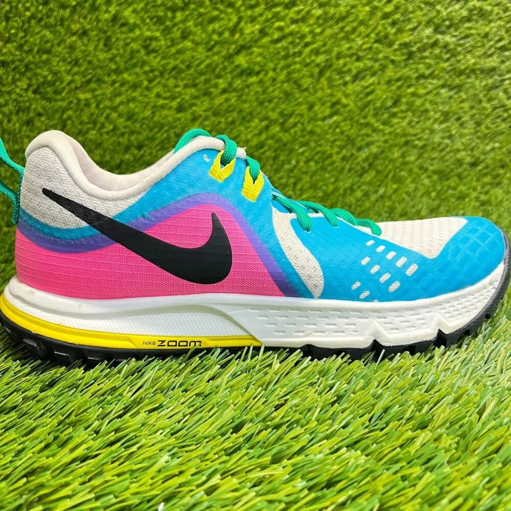 Nike Air Zoom Wildhorse 5 Womens Size 7 Blue White Pink Running Shoes Sneakers